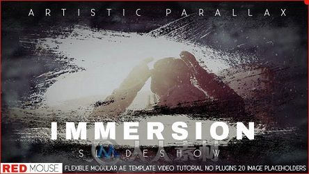 笔刷特效创意艺术视觉差视频图片相册动画AE模板videohive Immersion Artistic 1538...