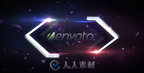 3D 金属箭头标志LOGO演绎AE模板3D Arrow Reveal