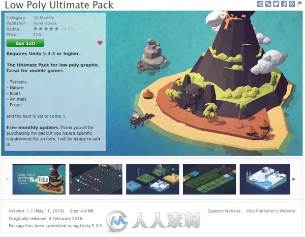 Unity3D游戏扩展资料包2016年5月合辑第一季 UNITY ASSET BUNDLE 1 MAY 2016