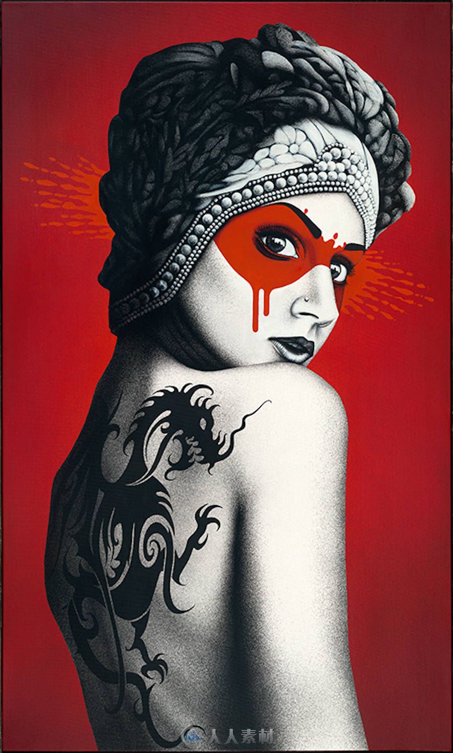 Amazing Women Illustrations by Fin Dac-抽象人画