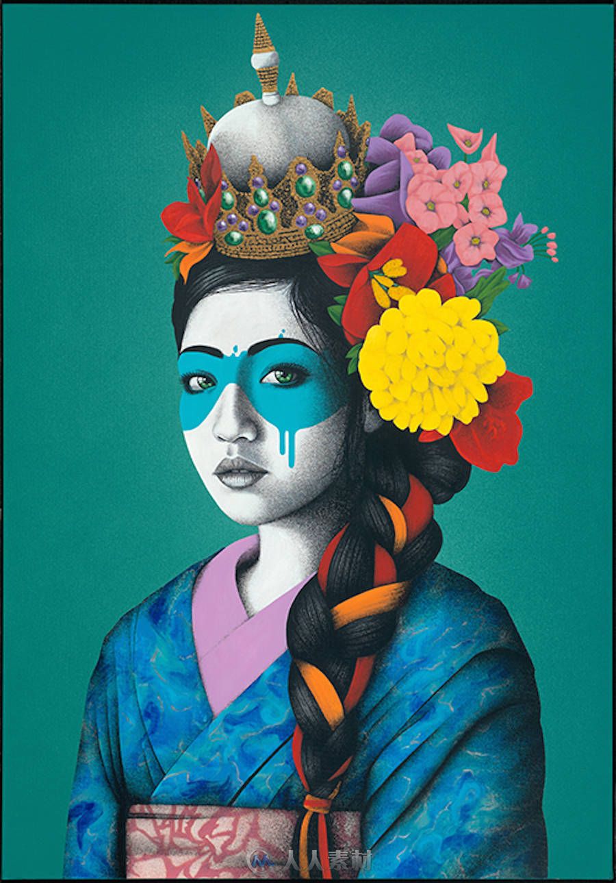 Amazing Women Illustrations by Fin Dac-抽象人画