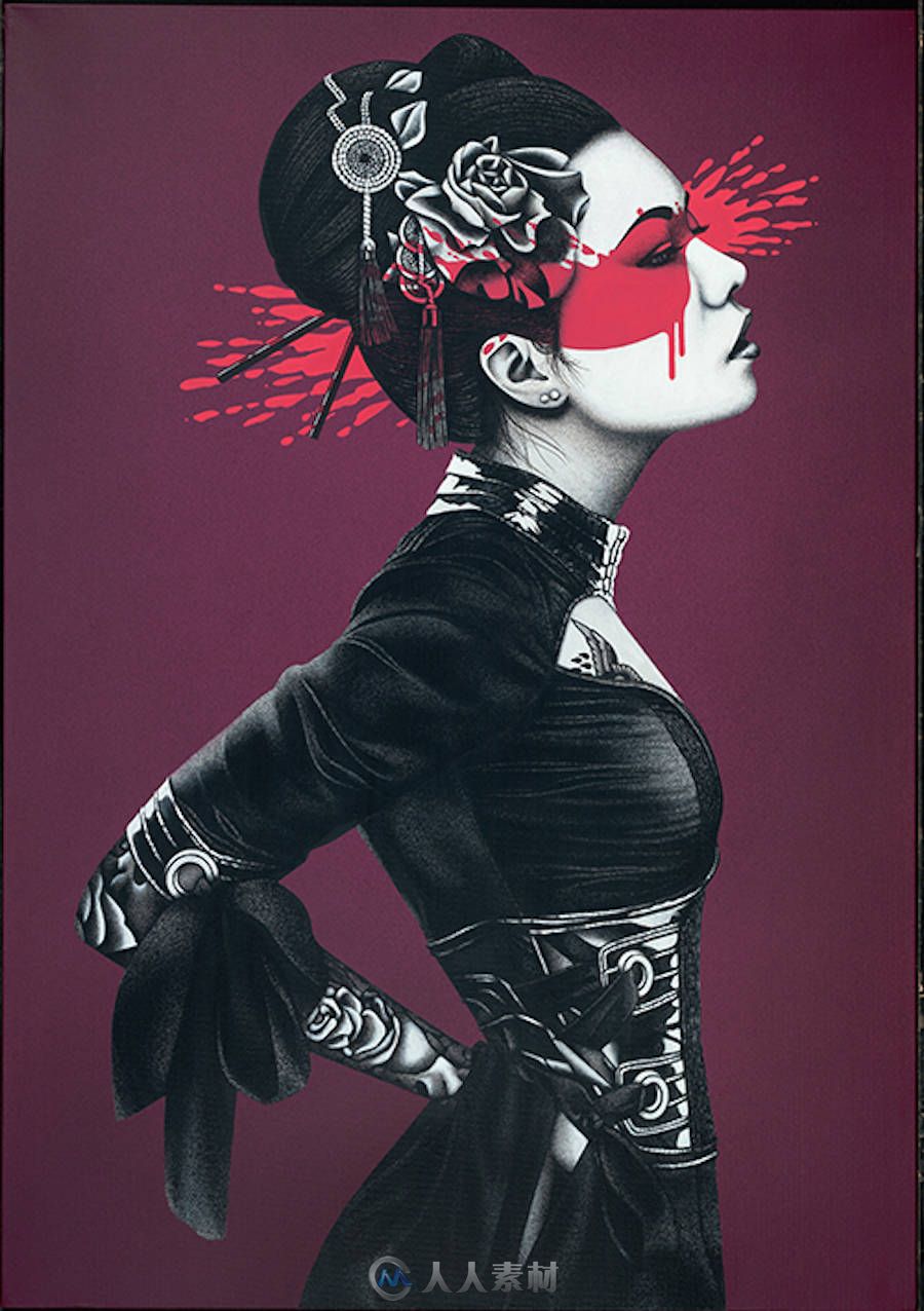 Amazing Women Illustrations by Fin Dac-抽象人画