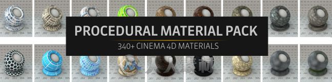 340组丰富C4D材质纹理合辑 THE PIXEL LAB PROCEDURAL MATERIAL PACK CINEMA 4D