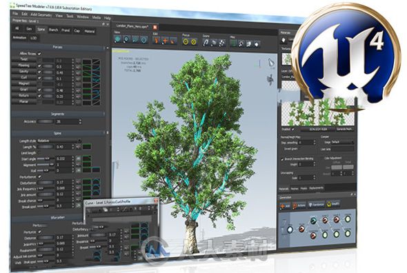 三维树木建模软件SpeedTree for UE4 Subscription 7.1.5 WIN