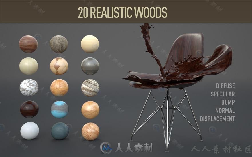 150组超级Vray渲染材质纹理合辑 RENDERKING VRAY TEXTURE PACK V3 FOR C4D