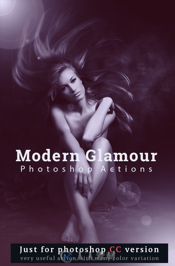 摩登美丽女性照片调色PS动作GraphicRiver - Modern Glamour Effect Actions 16170169