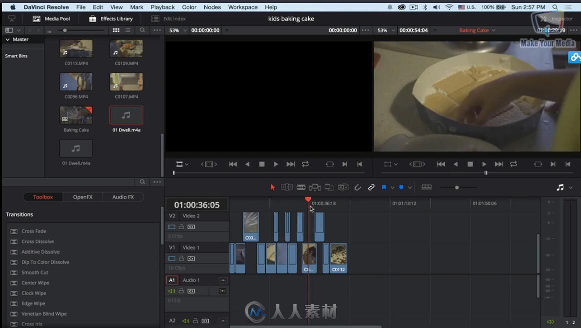 达芬奇调色软件12全面基础视频编辑培训案例教程Udemy – Video Editing using DaVi...