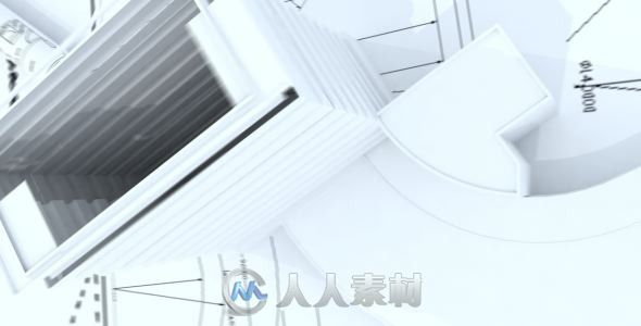 白色报纸杂志纸张演绎的建筑生长动画创意设计LOGO演绎AE模板 An Architect Firm