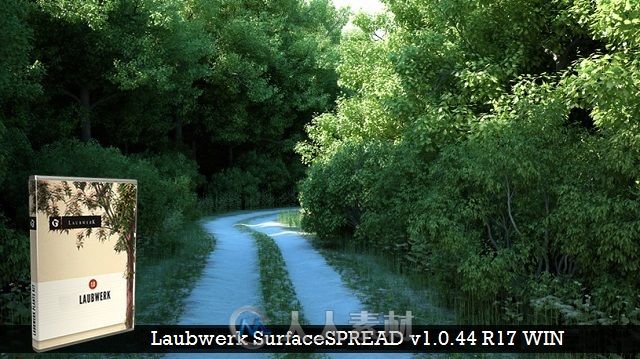 SurfaceSPREAD植物与岩石分布生成C4D插件V1.0.44 Mac版 LAUBWERK SURFACESPREAD 1....