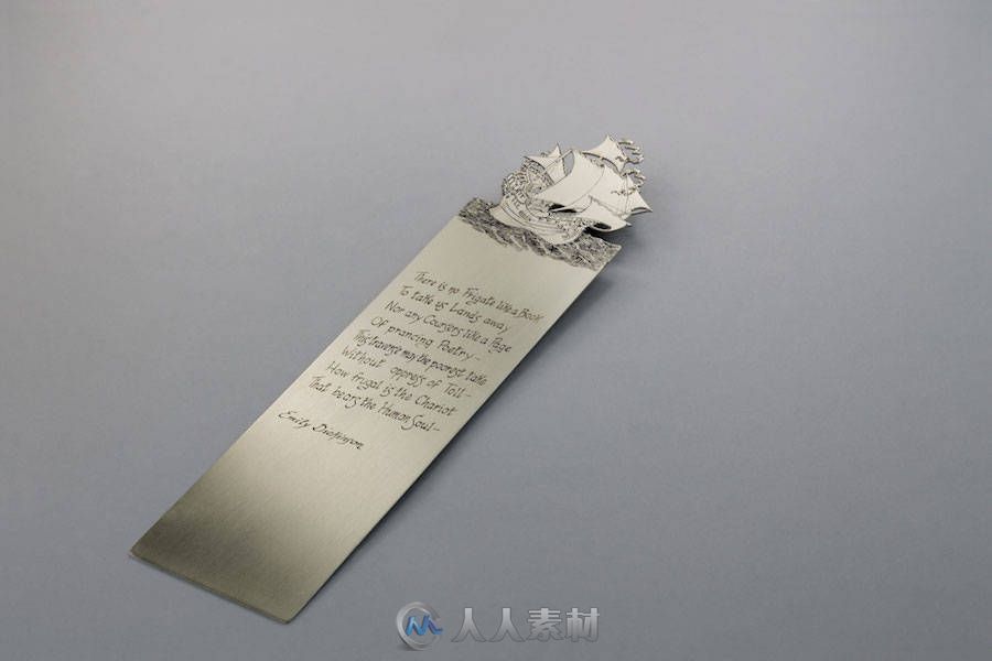 创意书签-Poetic Hand-Cut Silver Bookmarks