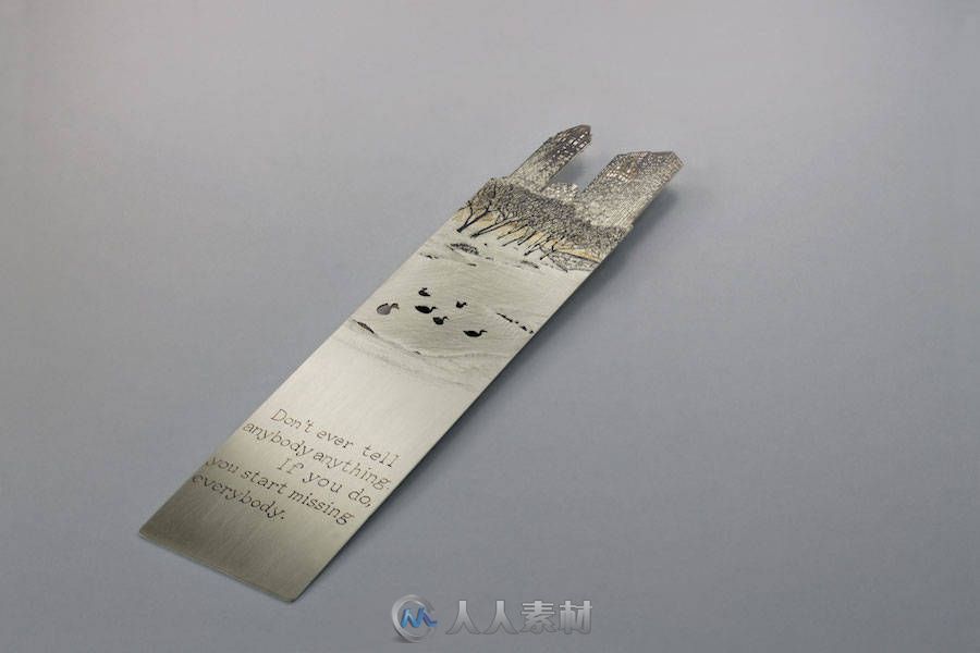 创意书签-Poetic Hand-Cut Silver Bookmarks