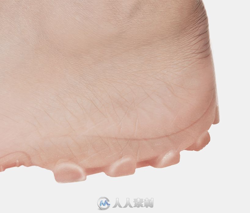 脚底创意设计-barefoot series turns bodily extremities into fleshy footwear