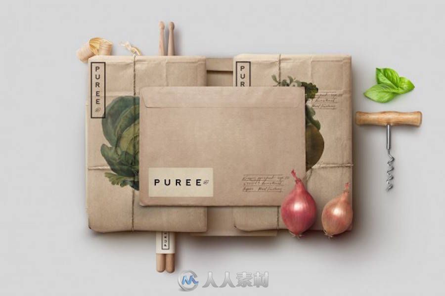 蔬菜绘画展示Puree Branding &amp; Packaging by Studio Ahamed