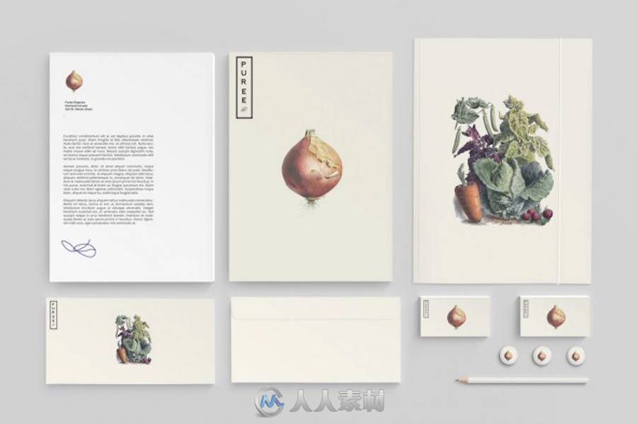 蔬菜绘画展示Puree Branding &amp; Packaging by Studio Ahamed