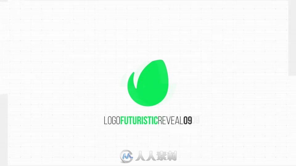 简单时尚的图形文字标志LOGO演绎AE模板 Futuristic Logo Reveal Pack