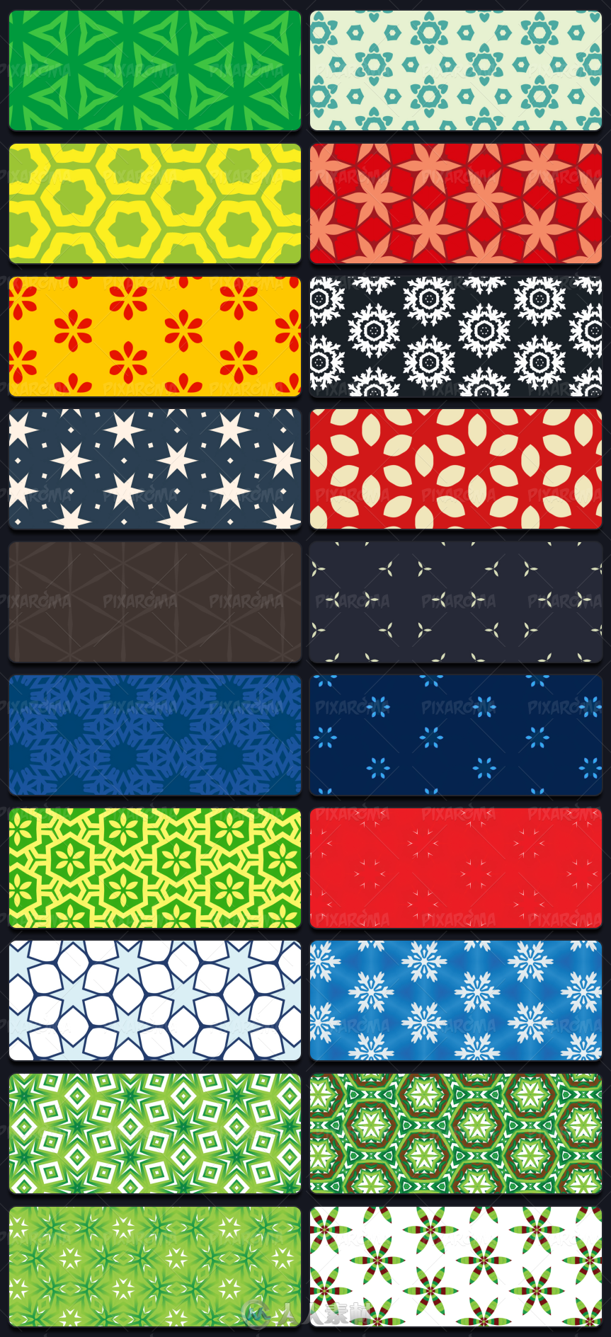 1000款网页背景图案平面素材1000 Seamless Web Patterns - Bundle  589620