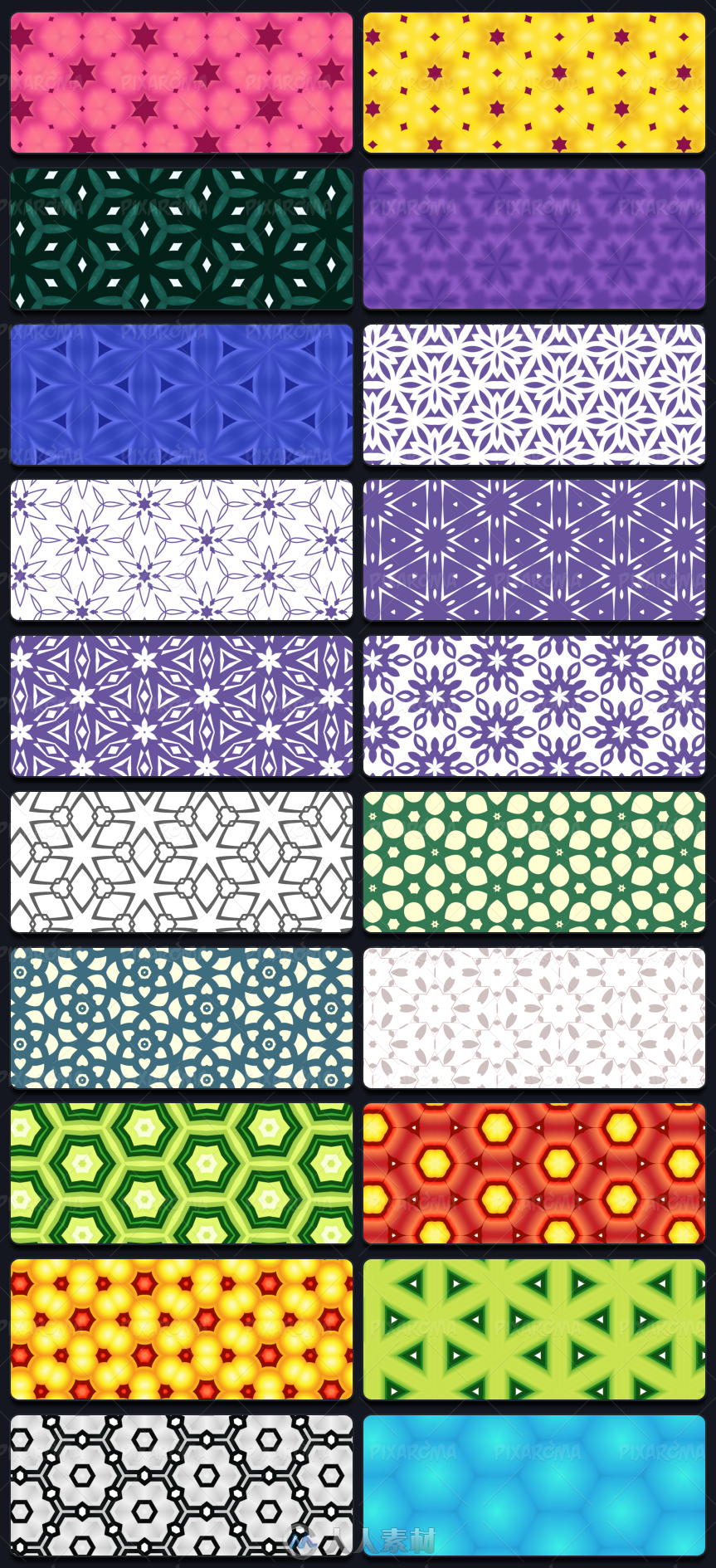 1000款网页背景图案平面素材1000 Seamless Web Patterns - Bundle  589620