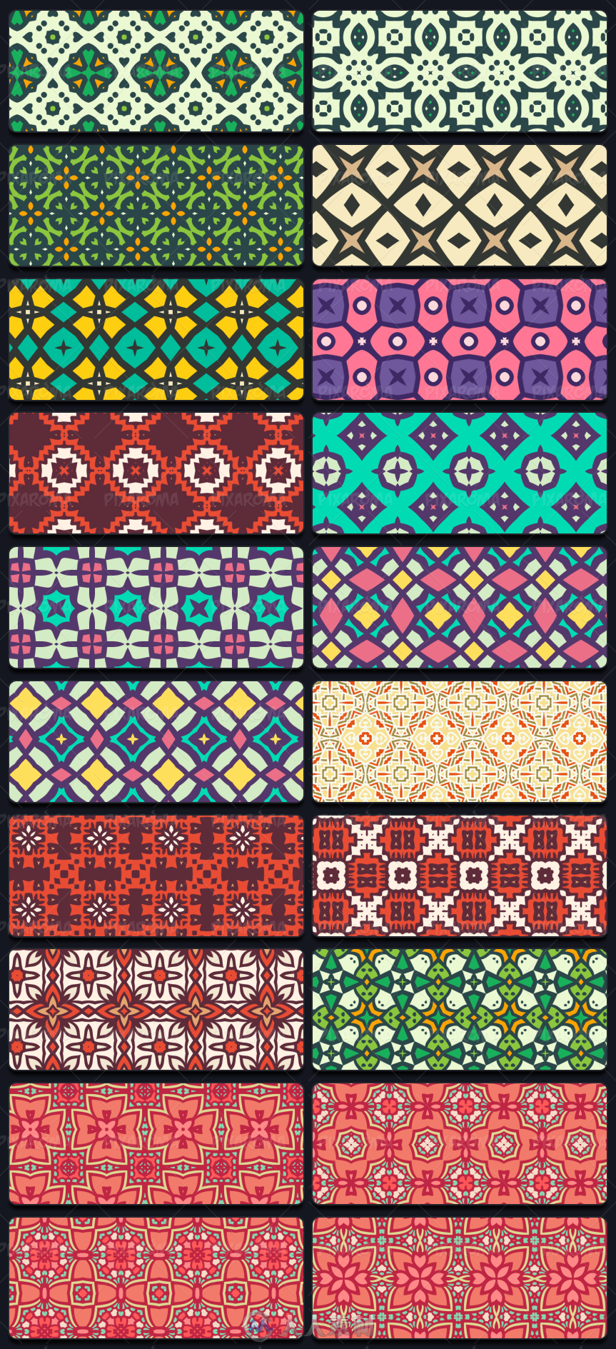 1000款网页背景图案平面素材1000 Seamless Web Patterns - Bundle  589620