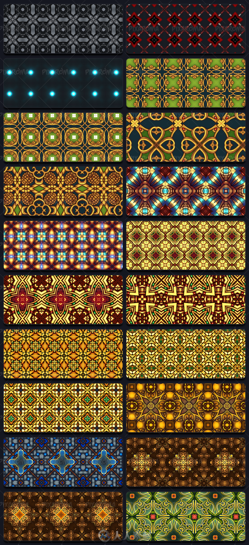 1000款网页背景图案平面素材1000 Seamless Web Patterns - Bundle  589620