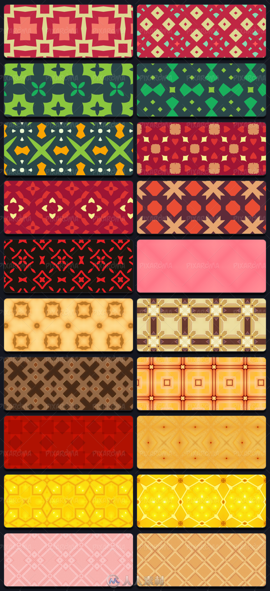 1000款网页背景图案平面素材1000 Seamless Web Patterns - Bundle  589620