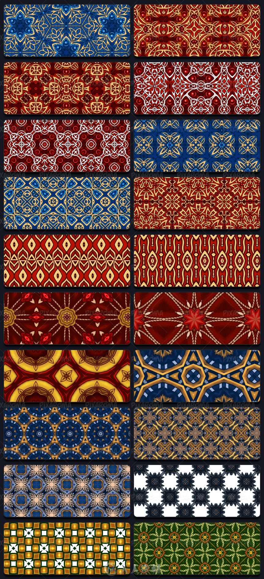 1000款网页背景图案平面素材1000 Seamless Web Patterns - Bundle  589620