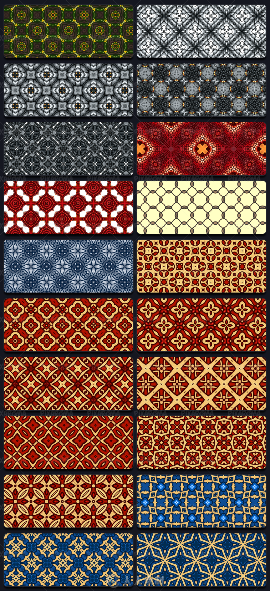 1000款网页背景图案平面素材1000 Seamless Web Patterns - Bundle  589620