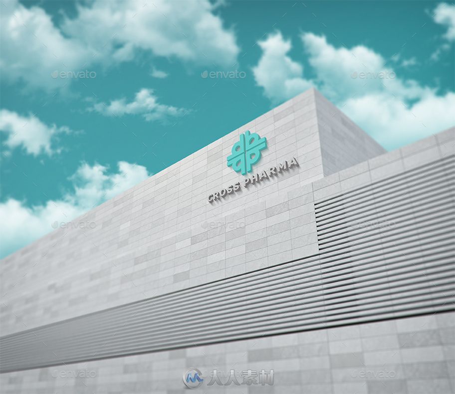 3Dlogo场景展示PSD模板16439365-3d-logo-signage-facade-wall-mockups