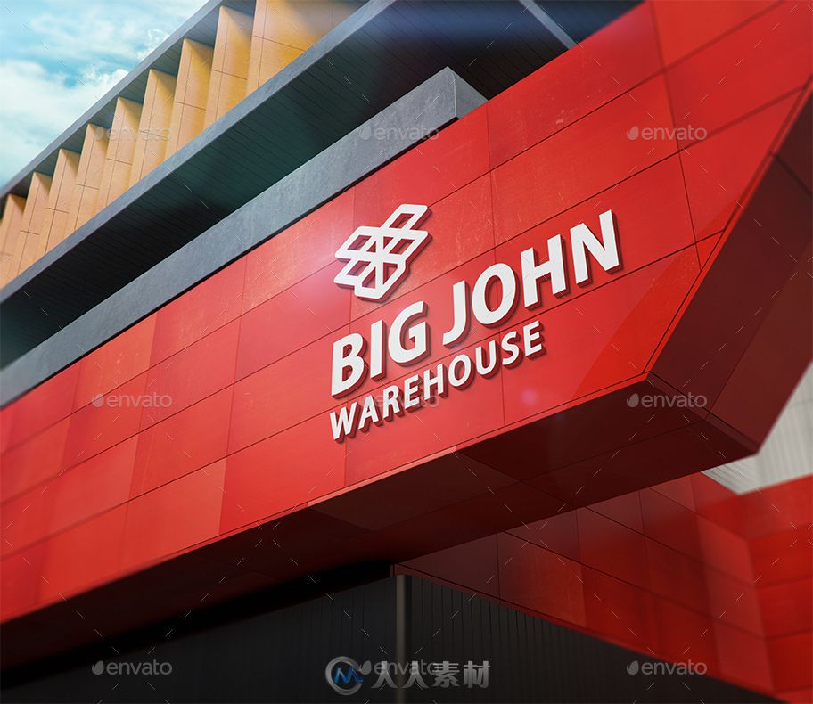 3Dlogo场景展示PSD模板16439365-3d-logo-signage-facade-wall-mockups