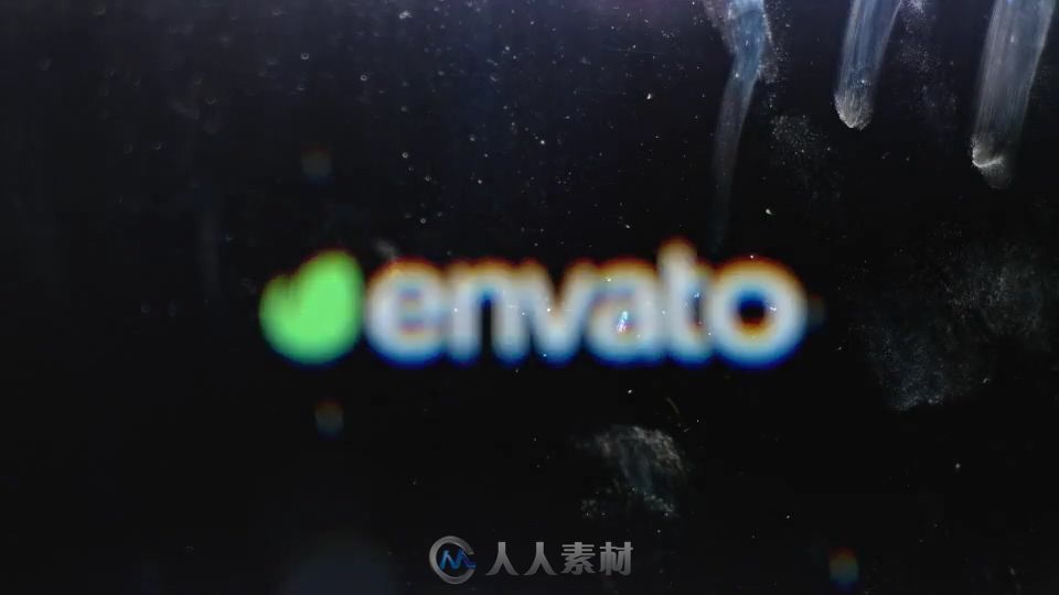 简单简洁的电视故障文字字幕标题标志LOGO演绎AE模板 DeFocus Glitch Logo Intro