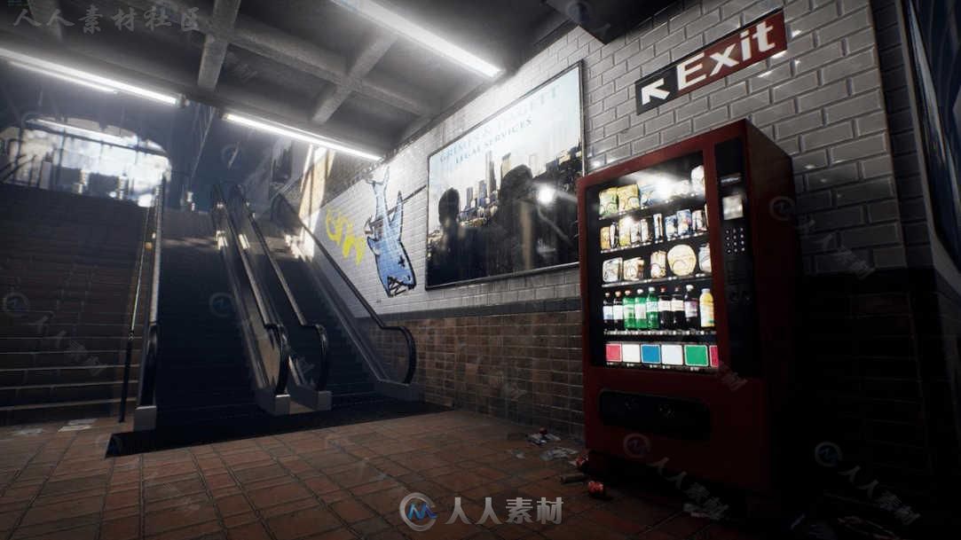 Unreal Engine虚幻游戏引擎扩展资料 - 地铁场景 UNREAL ENGINE 4 MARKETPLAC...