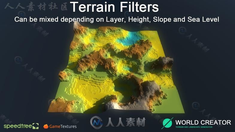 Unity3D游戏扩展资料 - 专业地形景观生成器 UNITY ASSET WORLD CREATOR PROFESSIONAL