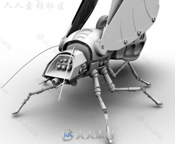 高精度机械蜜蜂3D模型 MECHA BEE