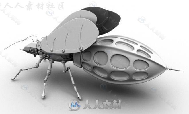 高精度机械蜜蜂3D模型 MECHA BEE