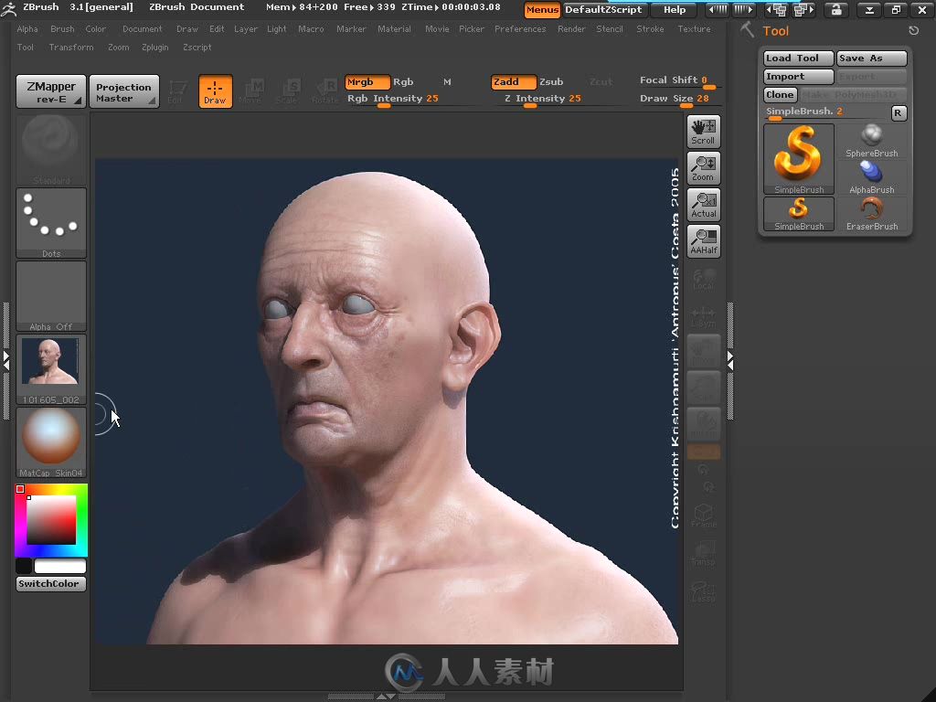 ZBrush 3.1印象 高精角色建模专业技法