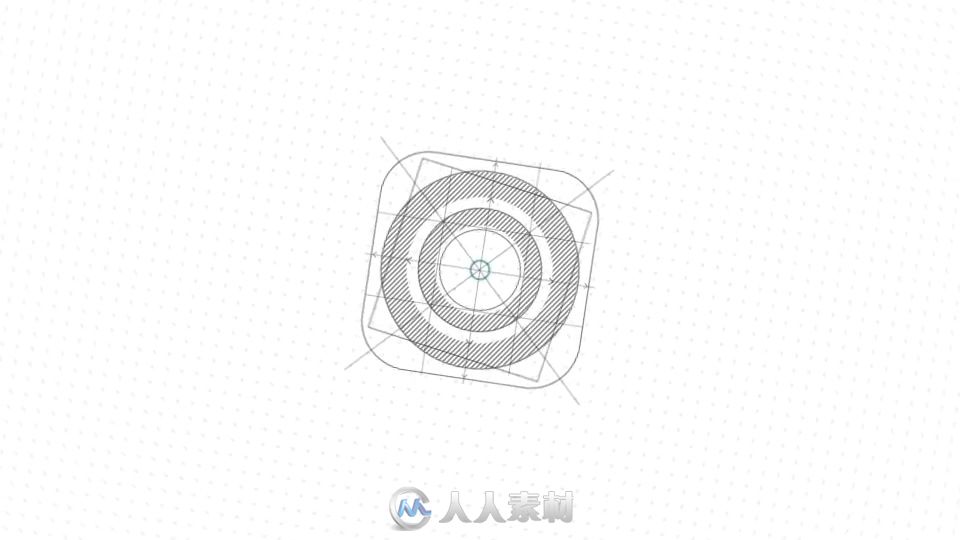 时尚简洁干净漂亮的图形标志LOGO演绎AE模板 Sketch Logo Reveal