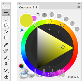 PS色环配色插件 Coolorus V2.5.7.457 For Photopshop CC2014/CC2015/CC2015.5 Win/...