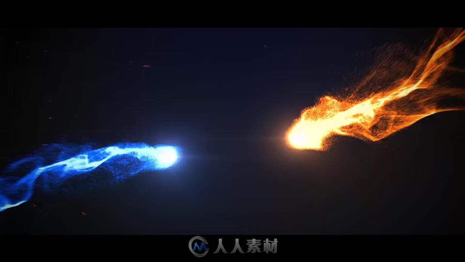 时尚好看的粒子飞舞汇聚文字标题标志LOGO演绎AE模板Epic Particle Reveal