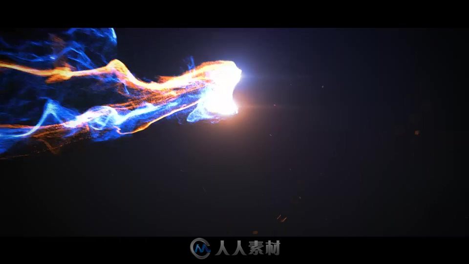 时尚好看的粒子飞舞汇聚文字标题标志LOGO演绎AE模板Epic Particle Reveal