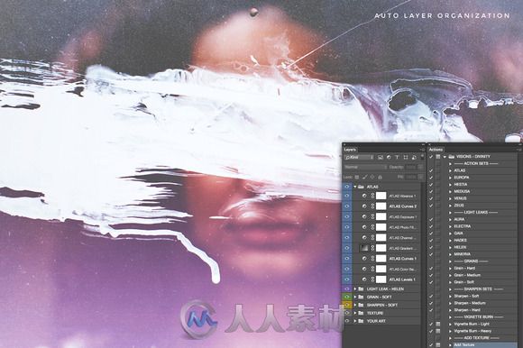 5款景色人物调色PS动作VISIONS - Photoshop Action Bundle