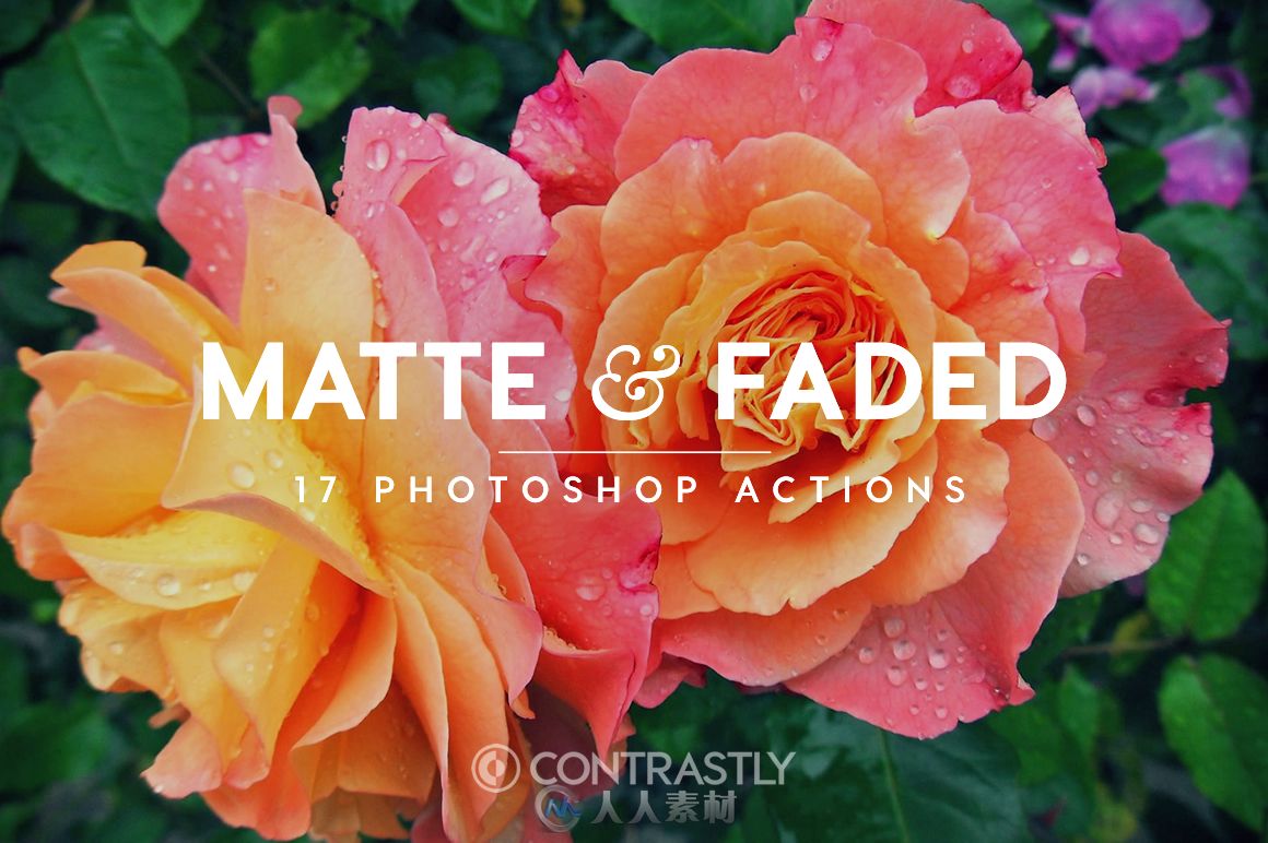 磨砂褪色色调图像处理PS动作CM - Matte &amp; Faded Tone Photoshop Actions 664819