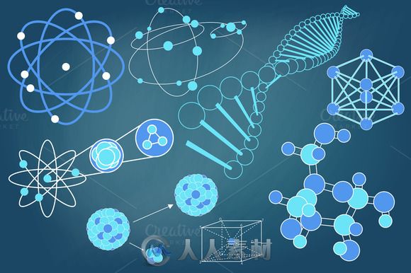 科学图表集Ai矢量模板Scientific Diagrams Collection