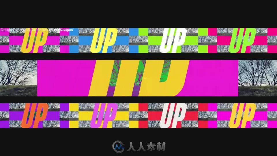 多彩充满活力的揭幕战文字字幕标题动画AE模板 Colorful &amp; Energetic Opener