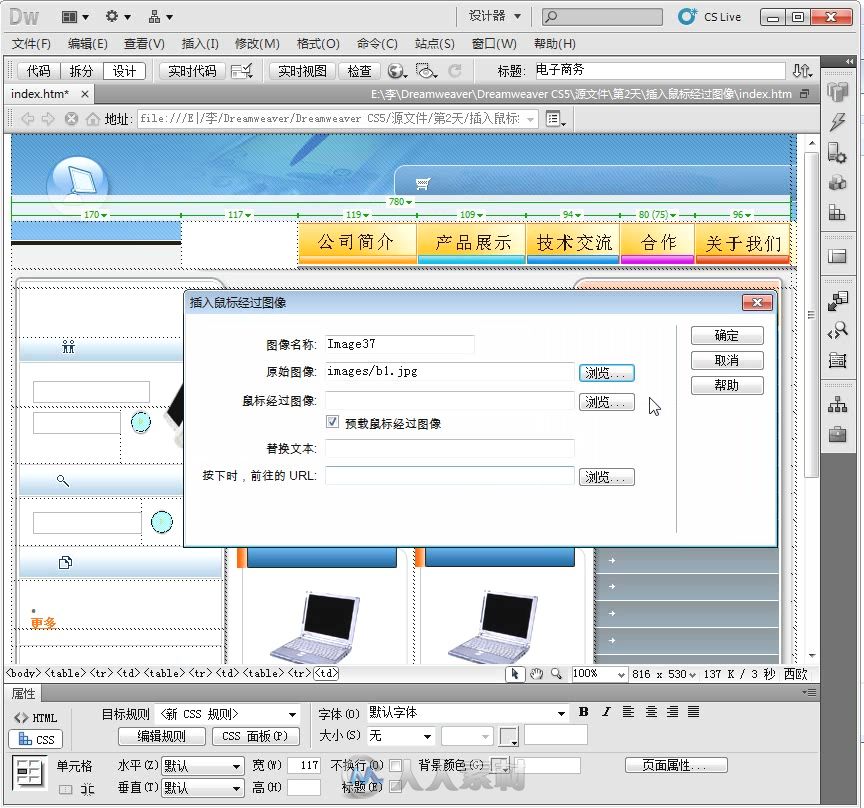 7天精通Dreamweaver CS5网页设计与制作