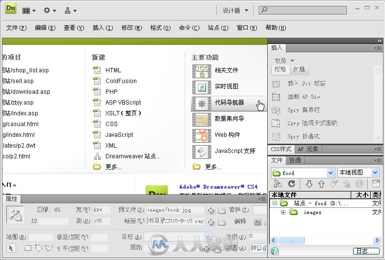 中文版Dreamweaver CS4实例与操作