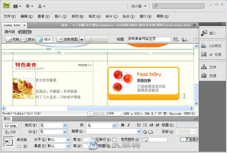 中文版Dreamweaver CS4实例与操作