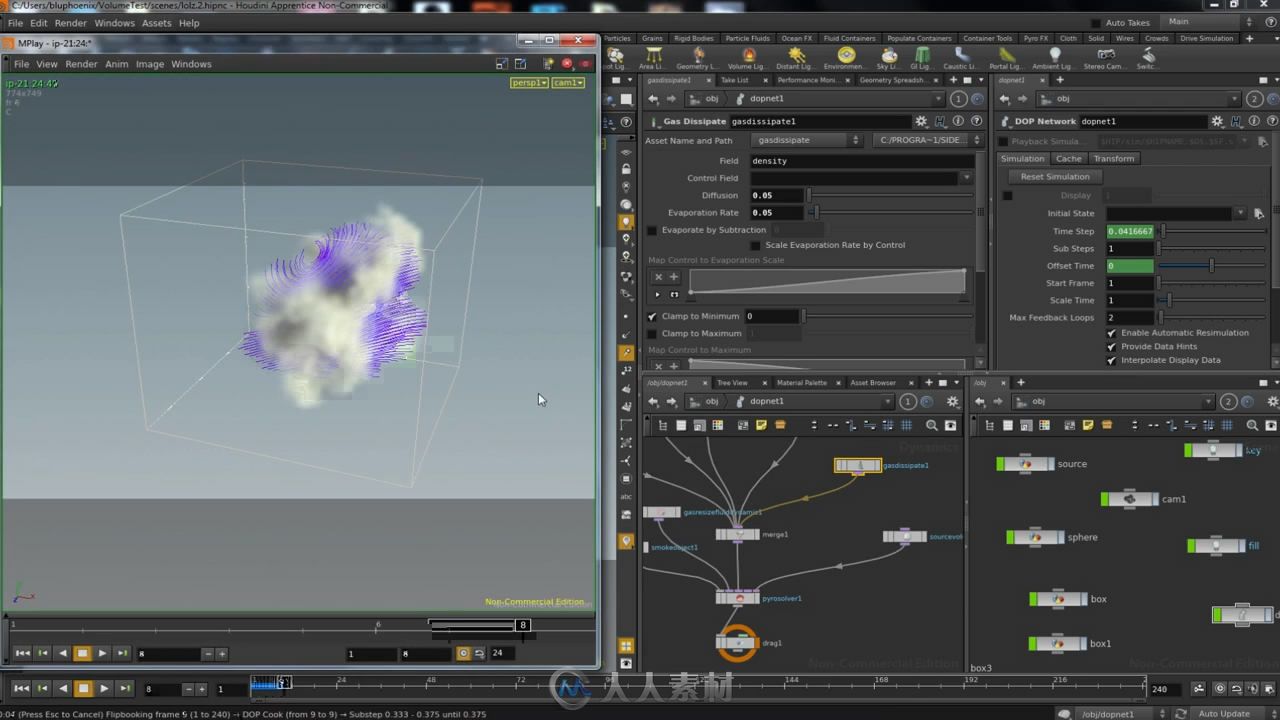 Houdini烟云动态应该技术视频教程CGCircuit - Applied Houdini Dynamics V...