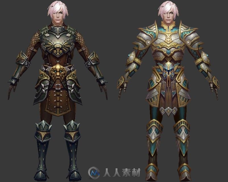 《神魔大陆》男战士3D模型