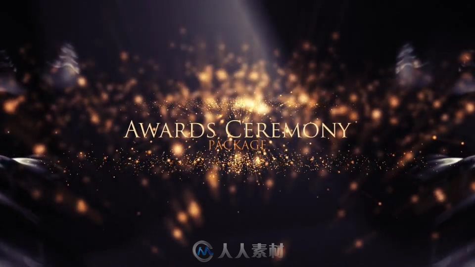 绚丽金色经典高档大气的颁奖典礼AE模板 Awards Ceremony