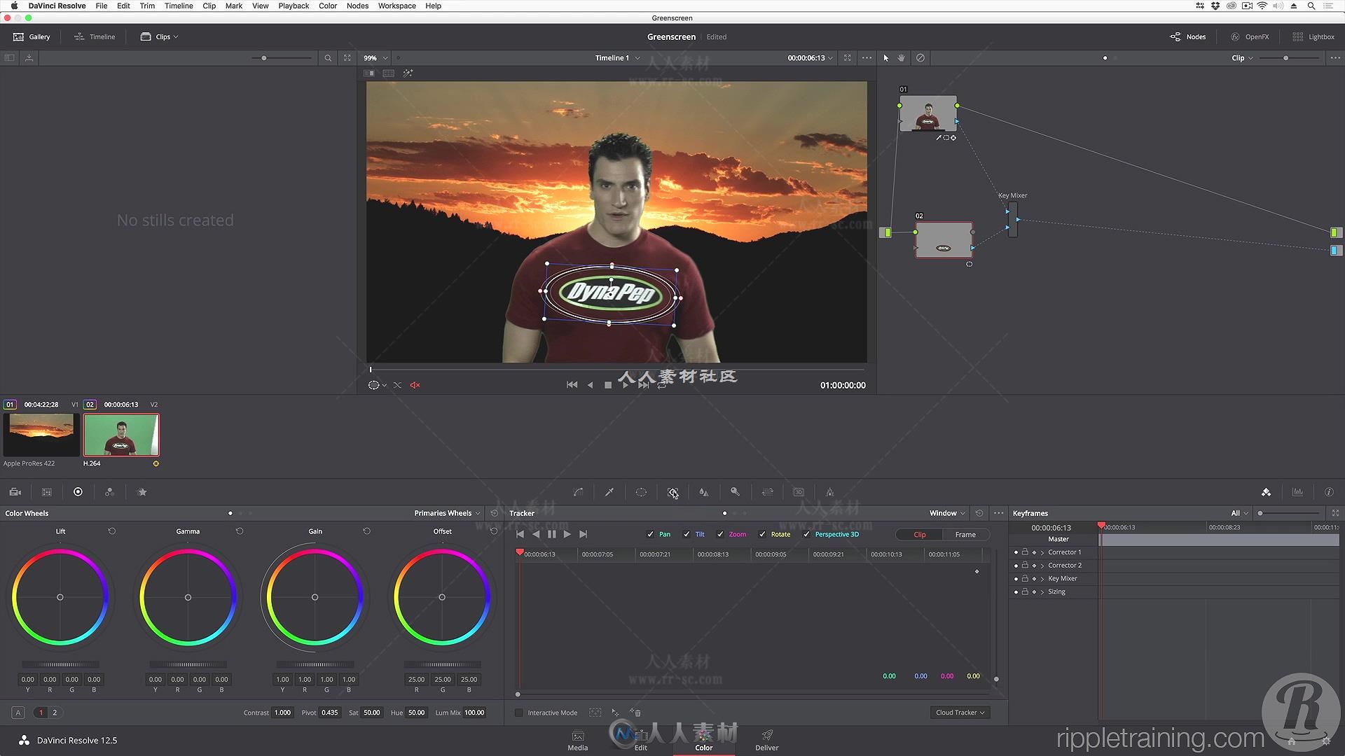 达芬奇DaVinci Resolve V12.5融合视觉特效视频教程 Ripple Training Compositing i...