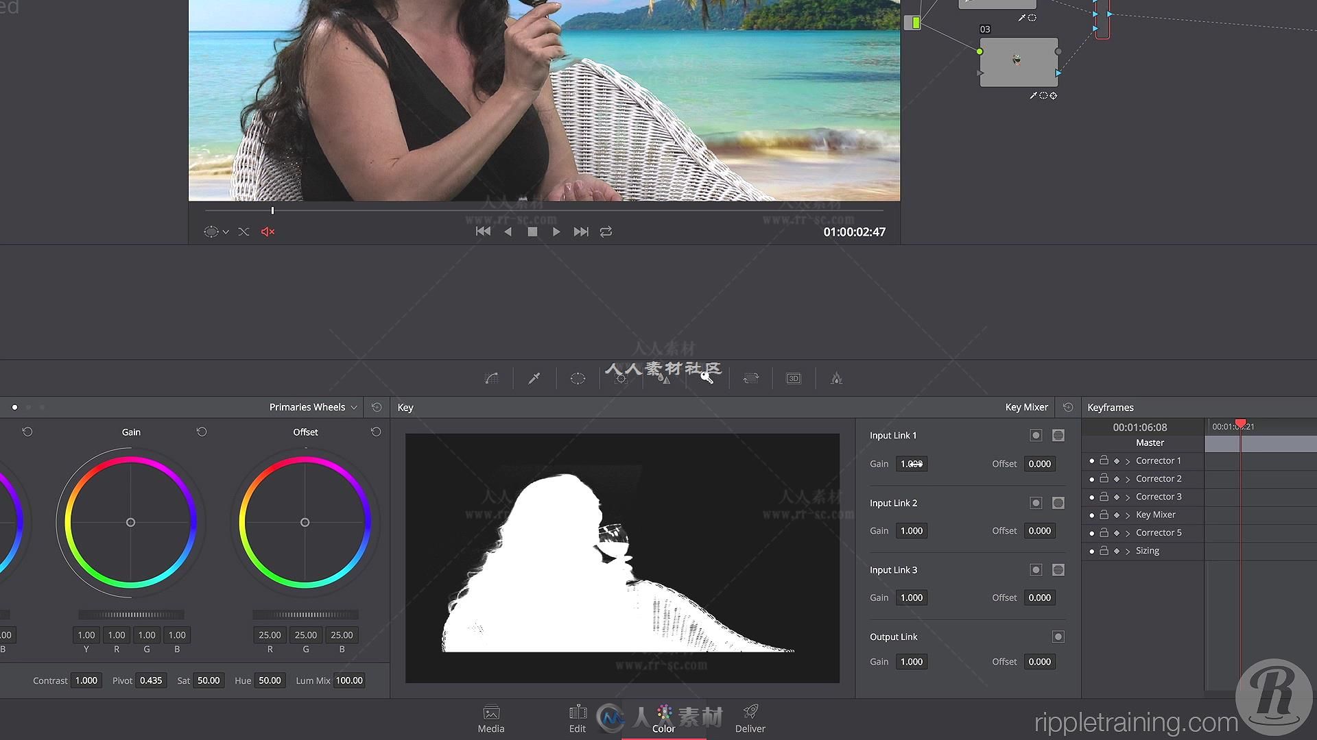 达芬奇DaVinci Resolve V12.5融合视觉特效视频教程 Ripple Training Compositing i...